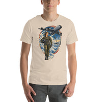 Vintage aviation pin-up T-shirt Edition 02, Soft Cream front product mockup