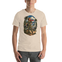 Vintage aviation pin-up T-shirt Edition 09, Soft Cream front product mockup