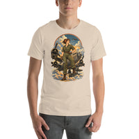 Vintage aviation pin-up T-shirt Edition 16, Soft Cream front product mockup