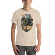 Vintage aviation pin-up T-shirt Edition 21, Soft Cream front product mockup