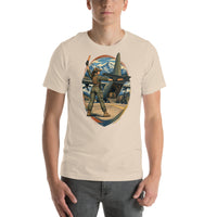 Vintage aviation pin-up T-shirt Edition 21, Soft Cream front product mockup