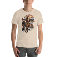 Vintage aviation pin-up T-shirt Edition 22, Soft Cream front product mockup
