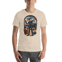 Vintage aviation pin-up T-shirt Edition 23, Soft Cream front product mockup