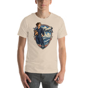 Vintage aviation pin-up T-shirt Edition 39, Soft Cream front product mockup
