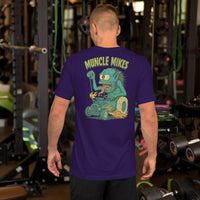 Hot Rods and Monsters 002 t-shirt in team purple, back view