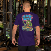 Monster Rods 006 t-shirt in team purple, back view