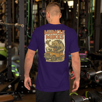 Monster Rods 009 t-shirt in team purple, back view