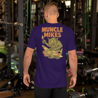 Monster Rods 001 t-shirt in team purple, back view