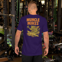 Planes and Monsters 002 t-shirt in team purple, back view