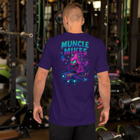 Back view of team purple Monster Rods 005 unisex T-shirt