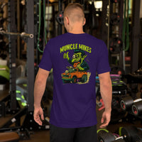 Back view of team purple Monster Rods 010 unisex T-shirt