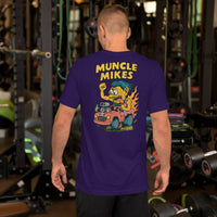 Back view of team purple Monster Rods 015 unisex T-shirt