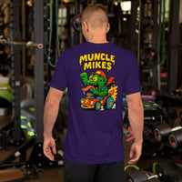 Back view of team purple Monster Rods 017 unisex T-shirt