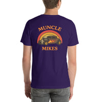 Back view of team purple Hot Rod 002 unisex T-shirt