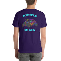 Back view of team purple Hot Rod 003 unisex T-shirt