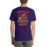 Back view of team purple Monster Rods 020 unisex T-shirt