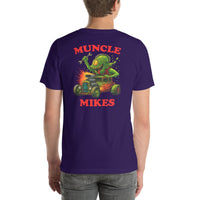 Back view of team purple Monster Rods 025 unisex T-shirt