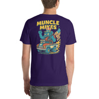 Back view of team purple Monster Rods 026 unisex T-shirt