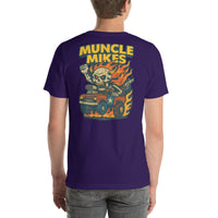 Back view of team purple Monster Rods 028 unisex T-shirt