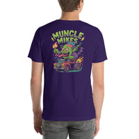 Back view of team purple Monster Rods 030 unisex T-shirt