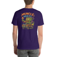 Back view of team purple Monster Rods 033 unisex T-shirt