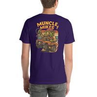 Back view of team purple Monster Rods 034 unisex T-shirt