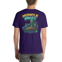 Back view of team purple Monster Rods 038 unisex T-shirt
