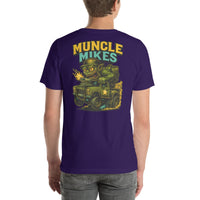 Back view of team purple Monster Rods 040 unisex T-shirt