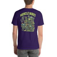 Back view of team purple Monster Rods 042 unisex T-shirt
