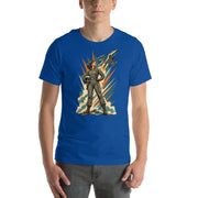 Vintage aviation pin-up T-shirt Edition 03, True Royal front product mockup