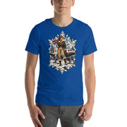 Vintage aviation pin-up T-shirt Edition 05, True Royal front product mockup