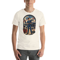 Vintage aviation pin-up T-shirt Edition 23, Vintage White front product mockup