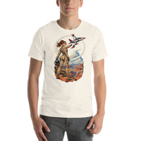 Vintage aviation pin-up T-shirt Edition 26, Vintage White front product mockup