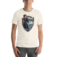 Vintage aviation pin-up T-shirt Edition 39, Vintage White front product mockup