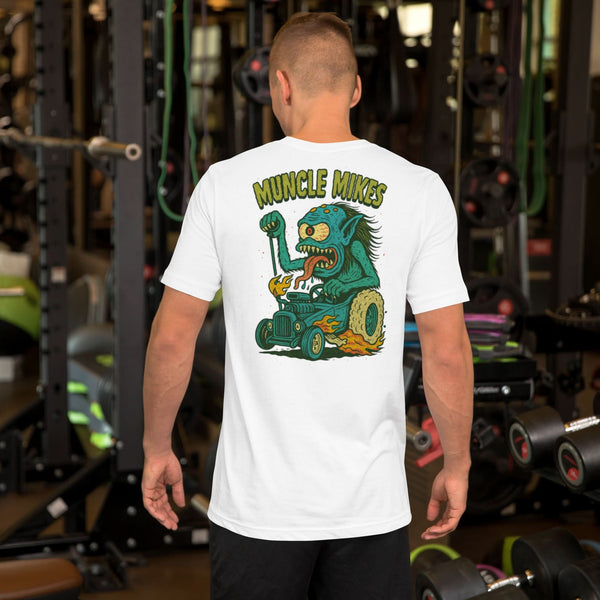 Hot Rods and Monsters 002 t-shirt in white, back view