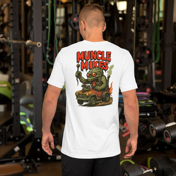 Monster Rods 007 t-shirt in white, back view