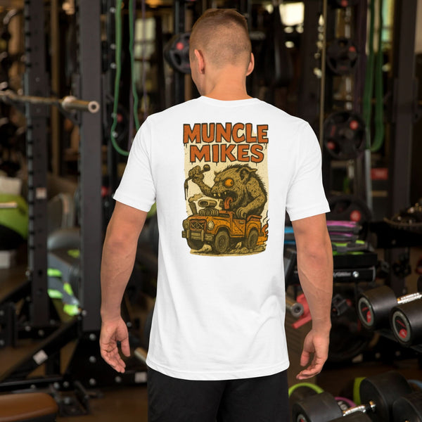 Monster Rods 009 t-shirt in white, back view