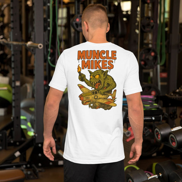 Monster Rods 001 t-shirt in white, back view
