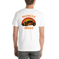 Back view of white Hot Rod 002 unisex T-shirt