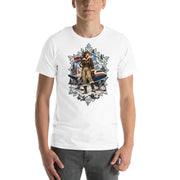 Vintage aviation pin-up T-shirt Edition 05, White front product mockup