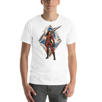 Vintage aviation pin-up T-shirt Edition 08, White front product mockup