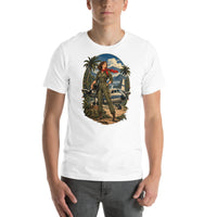 Vintage aviation pin-up T-shirt Edition 09, White front product mockup
