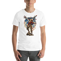 Vintage aviation pin-up T-shirt Edition 13, White front product mockup