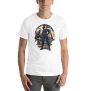 Vintage aviation pin-up T-shirt Edition 11, White front product mockup