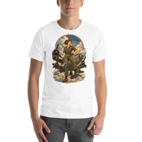 Vintage aviation pin-up T-shirt Edition 16, White front product mockup