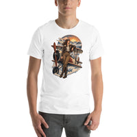 Vintage aviation pin-up T-shirt Edition 22, White front product mockup