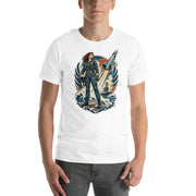 Vintage aviation pin-up T-shirt Edition 25, White front product mockup