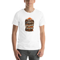 Project Support Vehicle T-shirt, White Front mockup