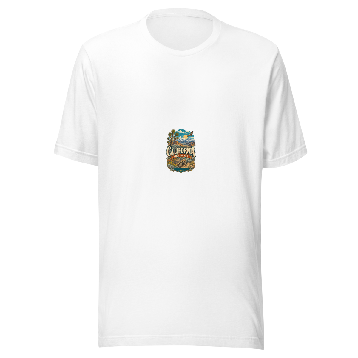 California High Desert Enamel Unisex T-Shirt product mockup 5