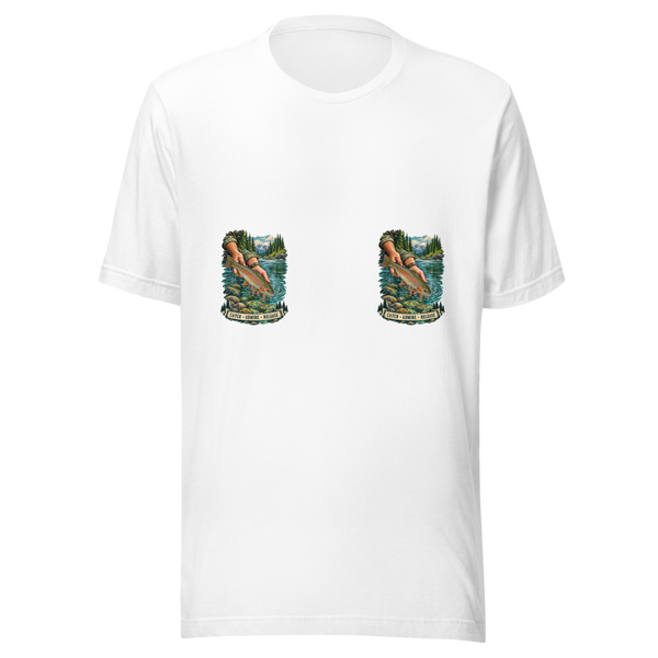 Catch Admire Release Trout Unisex T-Shirt product mockup 5